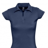 Рубашка поло женская без пуговиц Pretty 220, кобальт (темно-синяя)