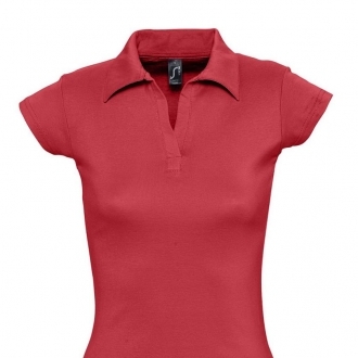 Рубашка поло женская без пуговиц Pretty 220, красная